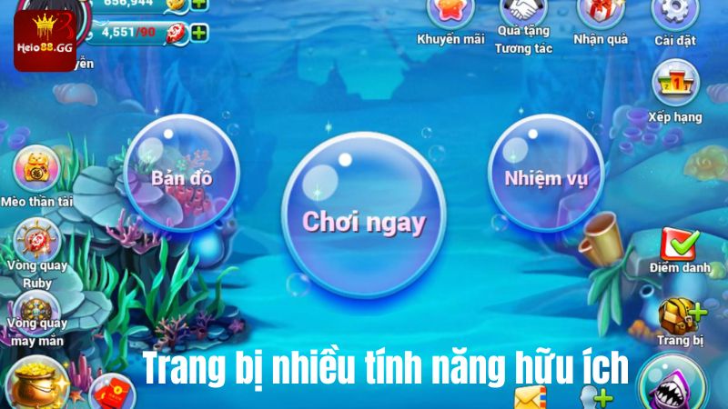 Bắn Cá Long Vương Hello88 - Chơi Thả Ga, Rinh Thưởng Lớn 6 Trang bị nhiều tính năng hữu ích